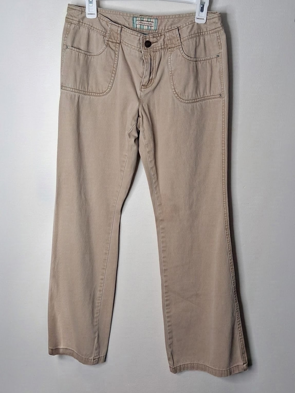 Vintage Aéropostale Low Rise Flare Khaki Pants Size 5/6